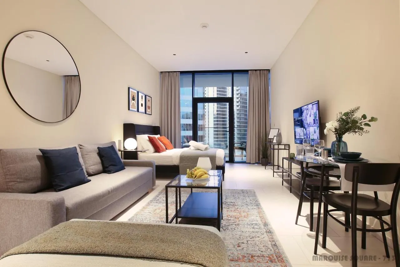 Apartment Luxury Studios With Burj Khalifa View - Marquise Square Tower Dubai
